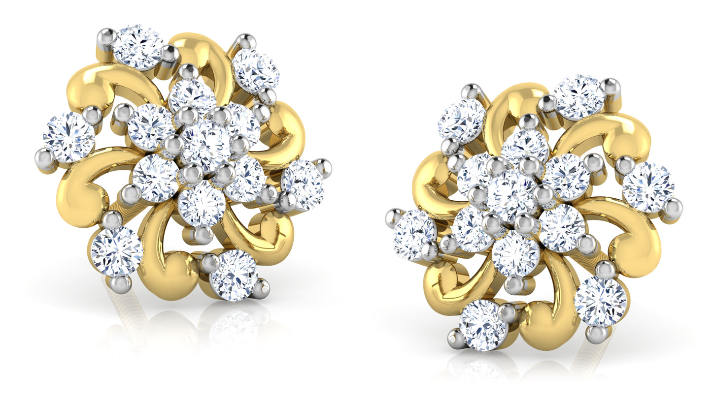 Flower Nook Diamond Earrings