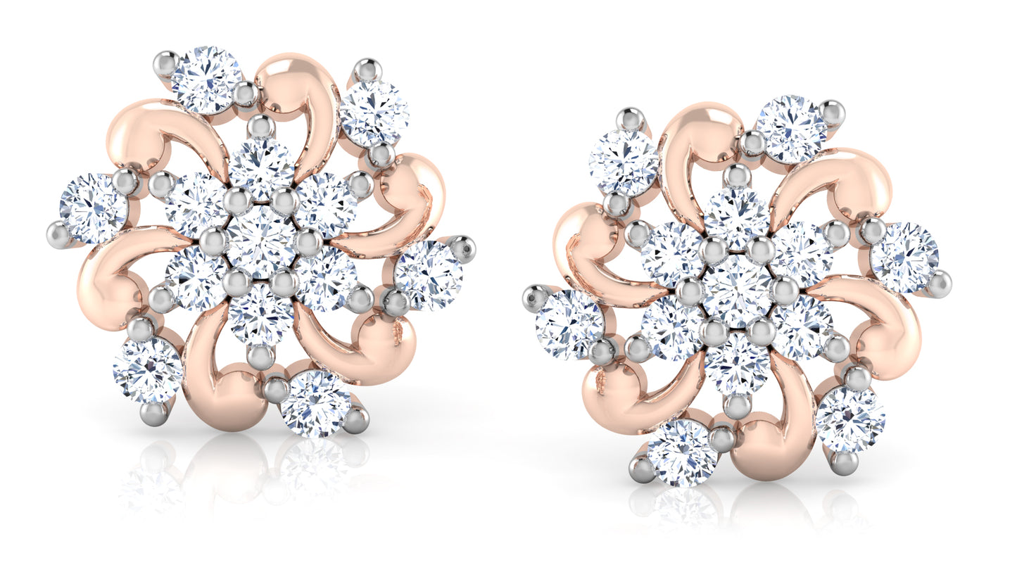 Flower Nook Diamond Earrings