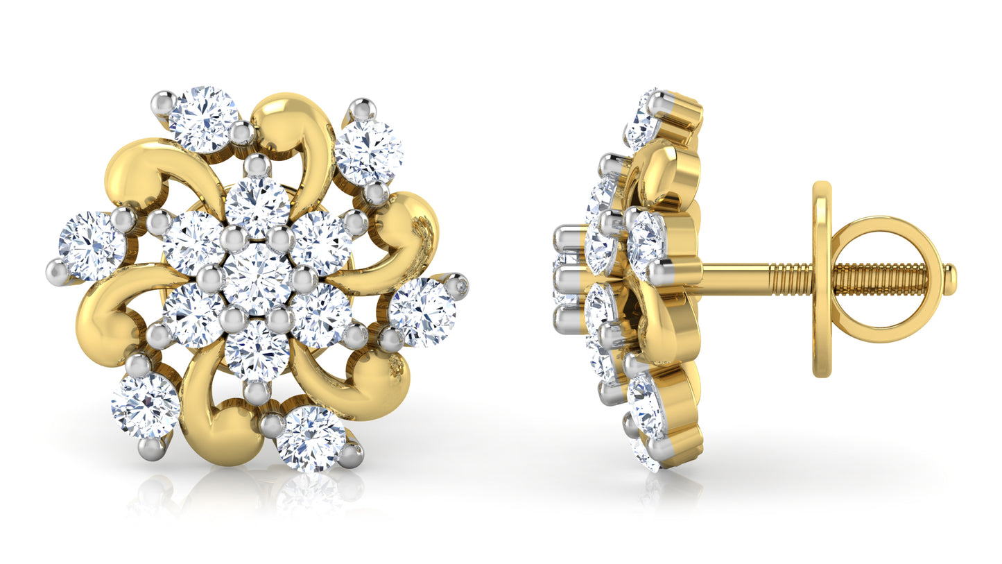 Flower Nook Diamond Earrings