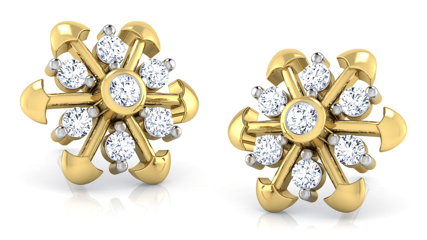 Flowering Hills Diamond Earrings