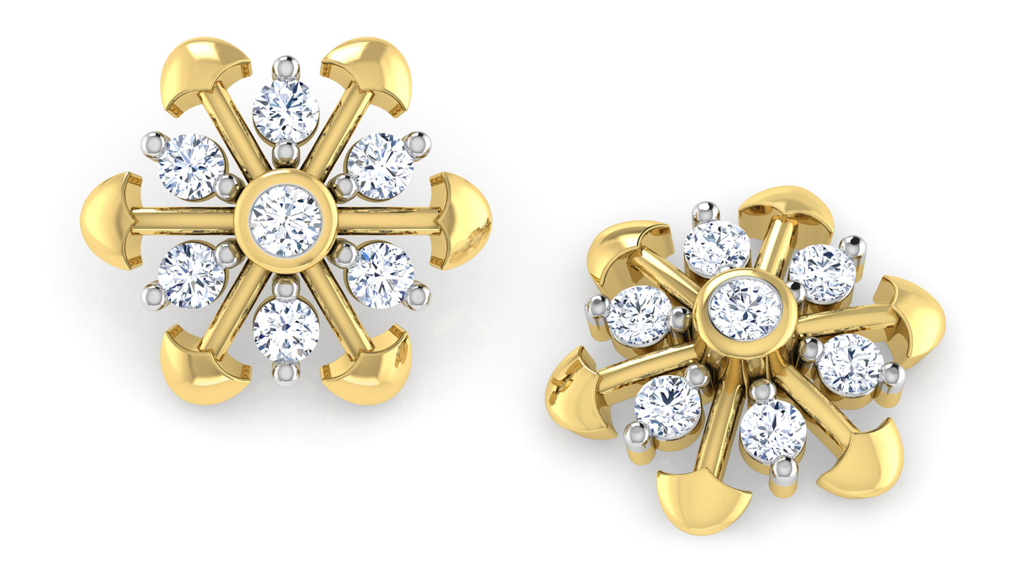 Flowering Hills Diamond Earrings