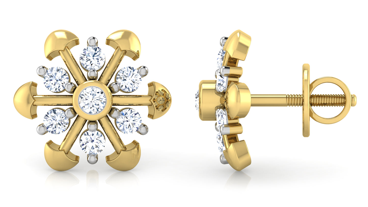 Flowering Hills Diamond Earrings