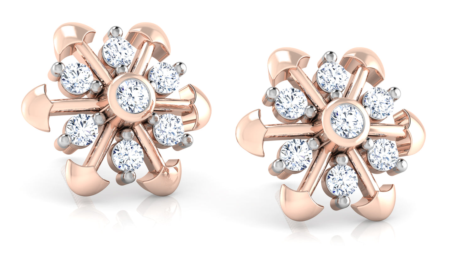 Flowering Hills Diamond Earrings