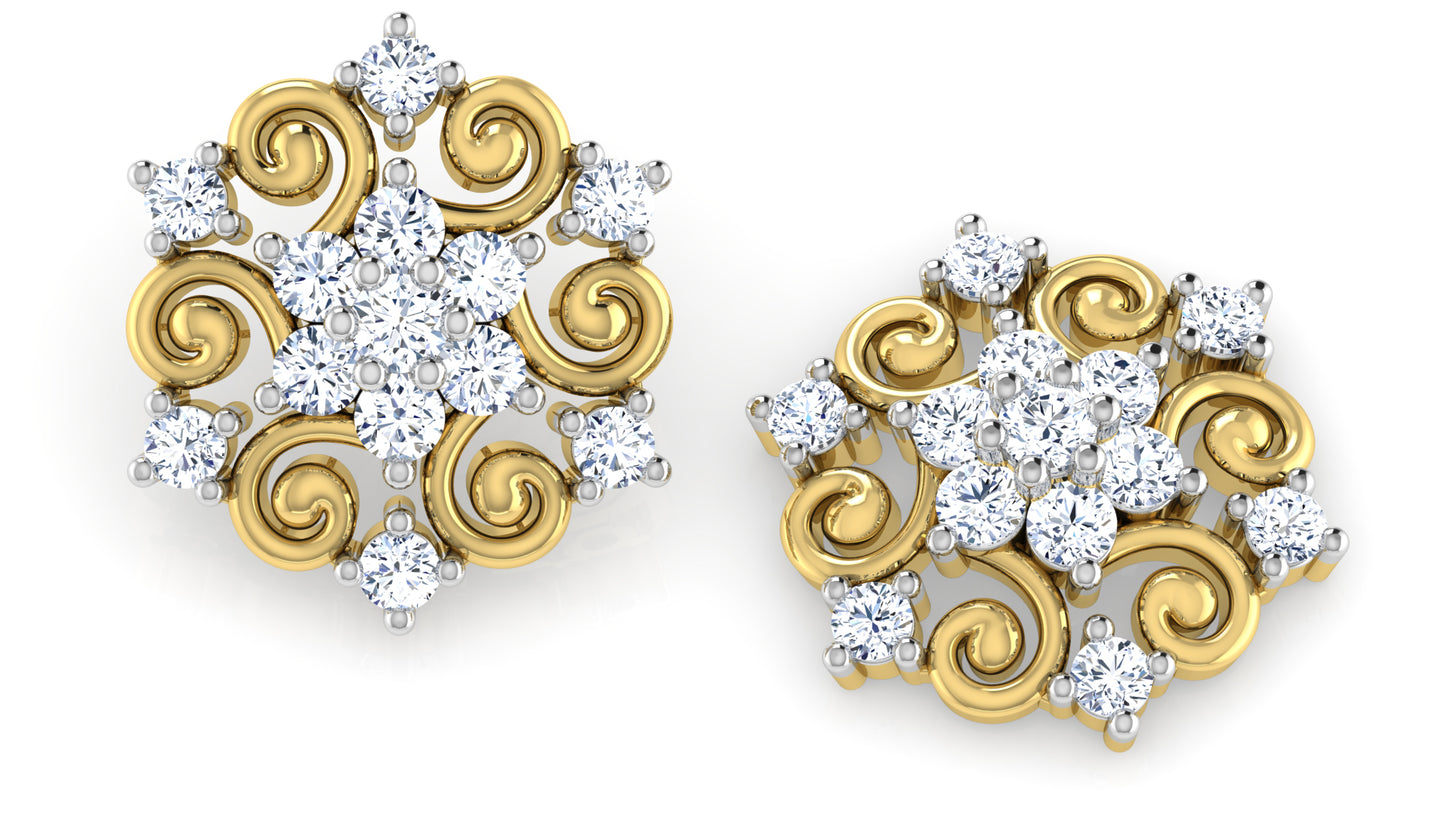 Clever Snails Diamond Earrings