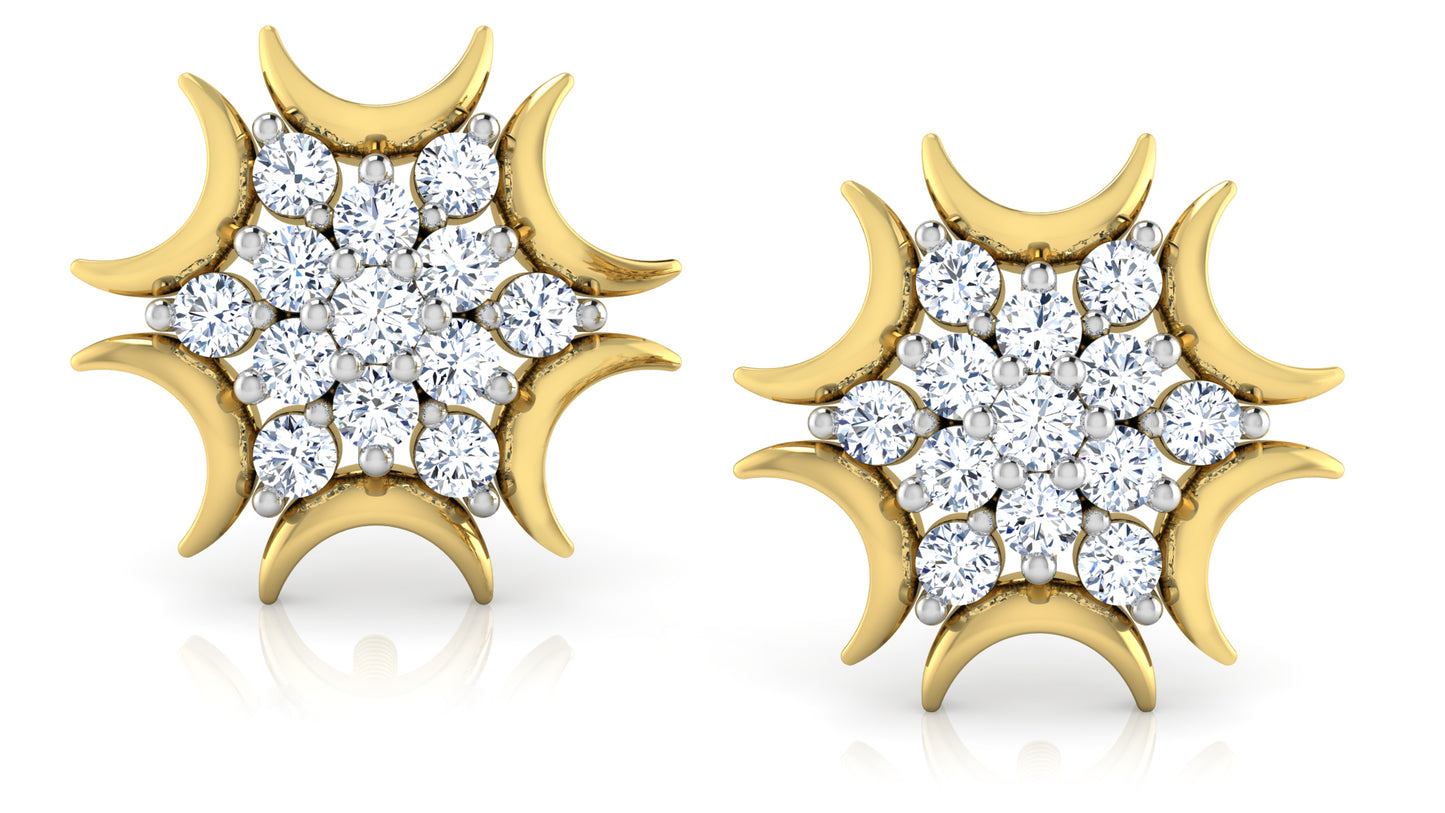 Crescent Diamond Earrings