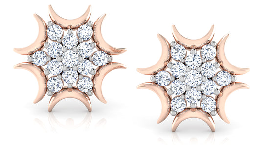 Crescent Diamond Earrings