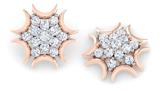 Crescent Diamond Earrings