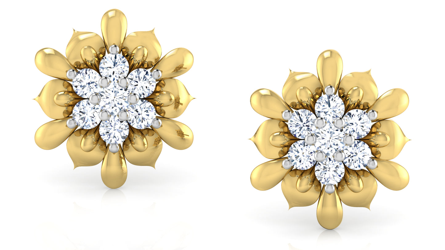 Floral Findings Diamond Earrings