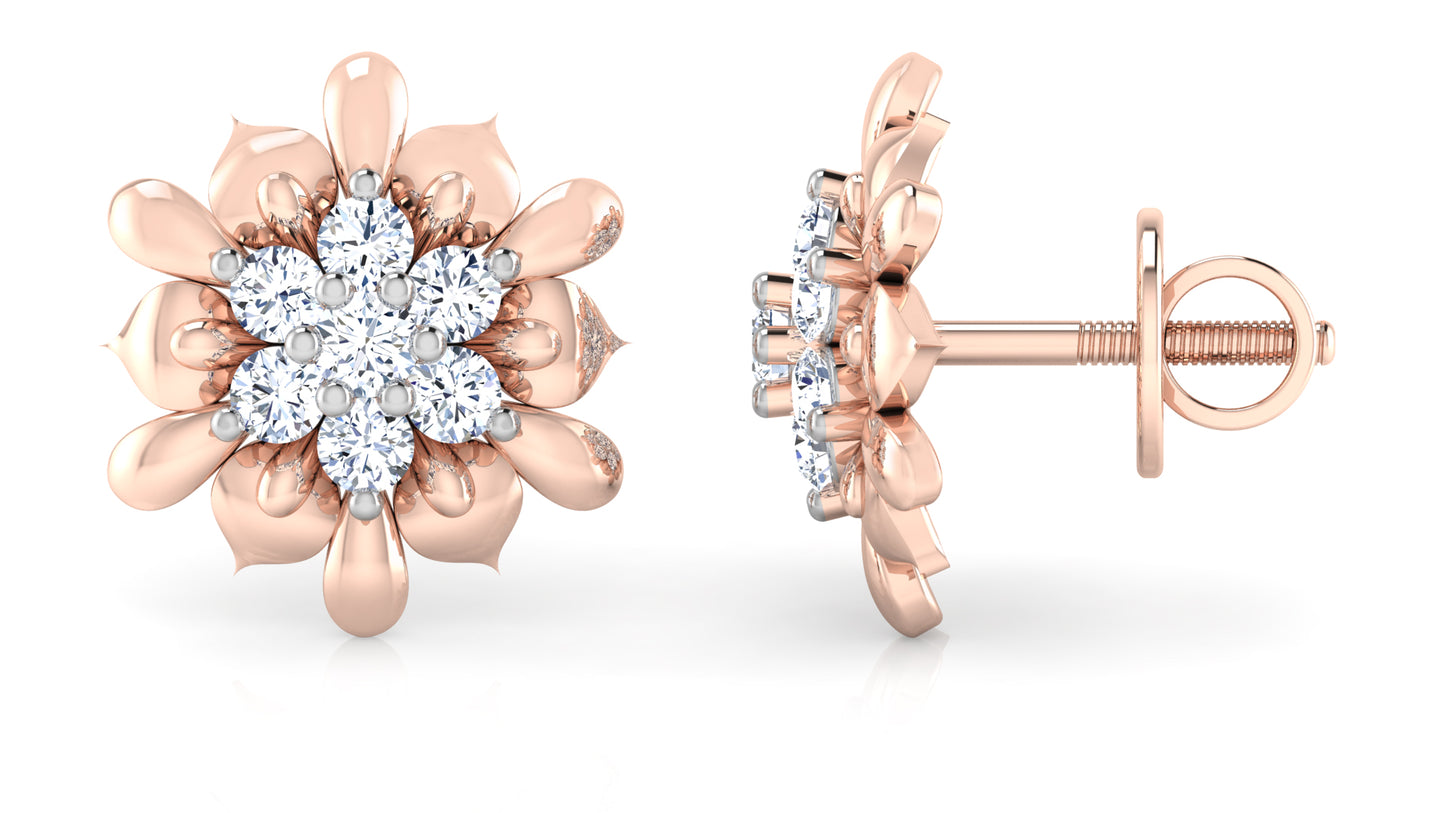 Floral Findings Diamond Earrings