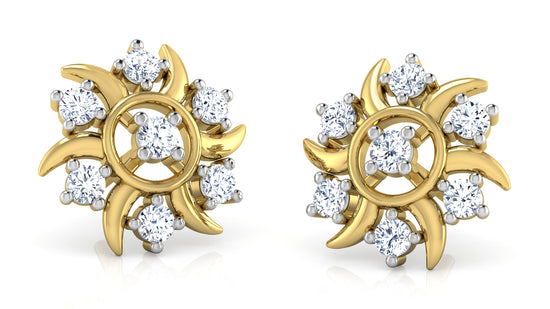 Floral Flourish Diamond Earrings