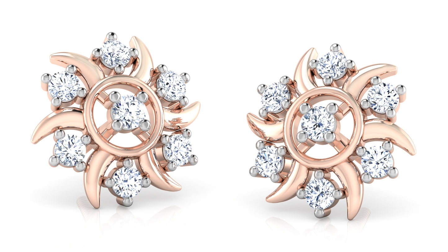 Floral Flourish Diamond Earrings