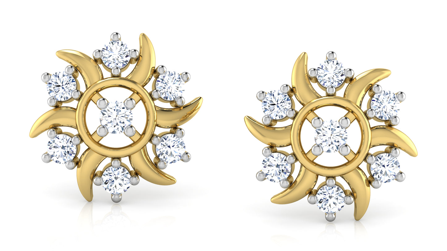 Floral Flourish Diamond Earrings