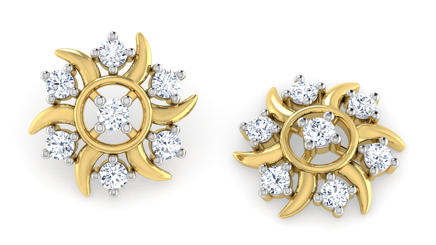 Floral Flourish Diamond Earrings