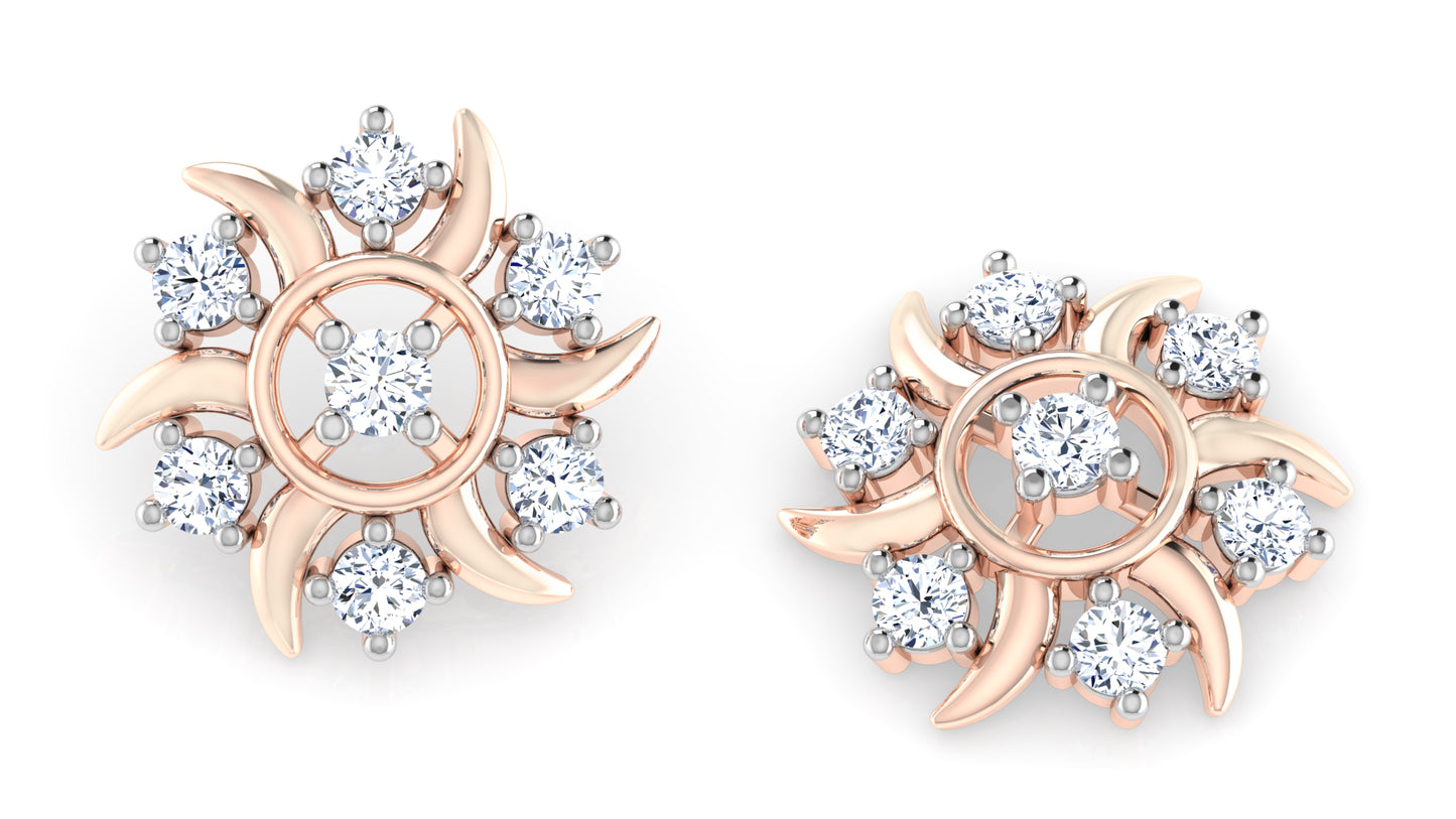 Floral Flourish Diamond Earrings