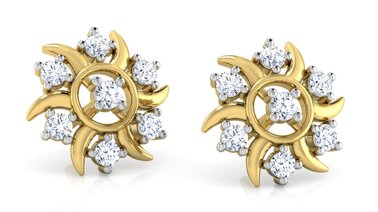 Floral Flourish Diamond Earrings