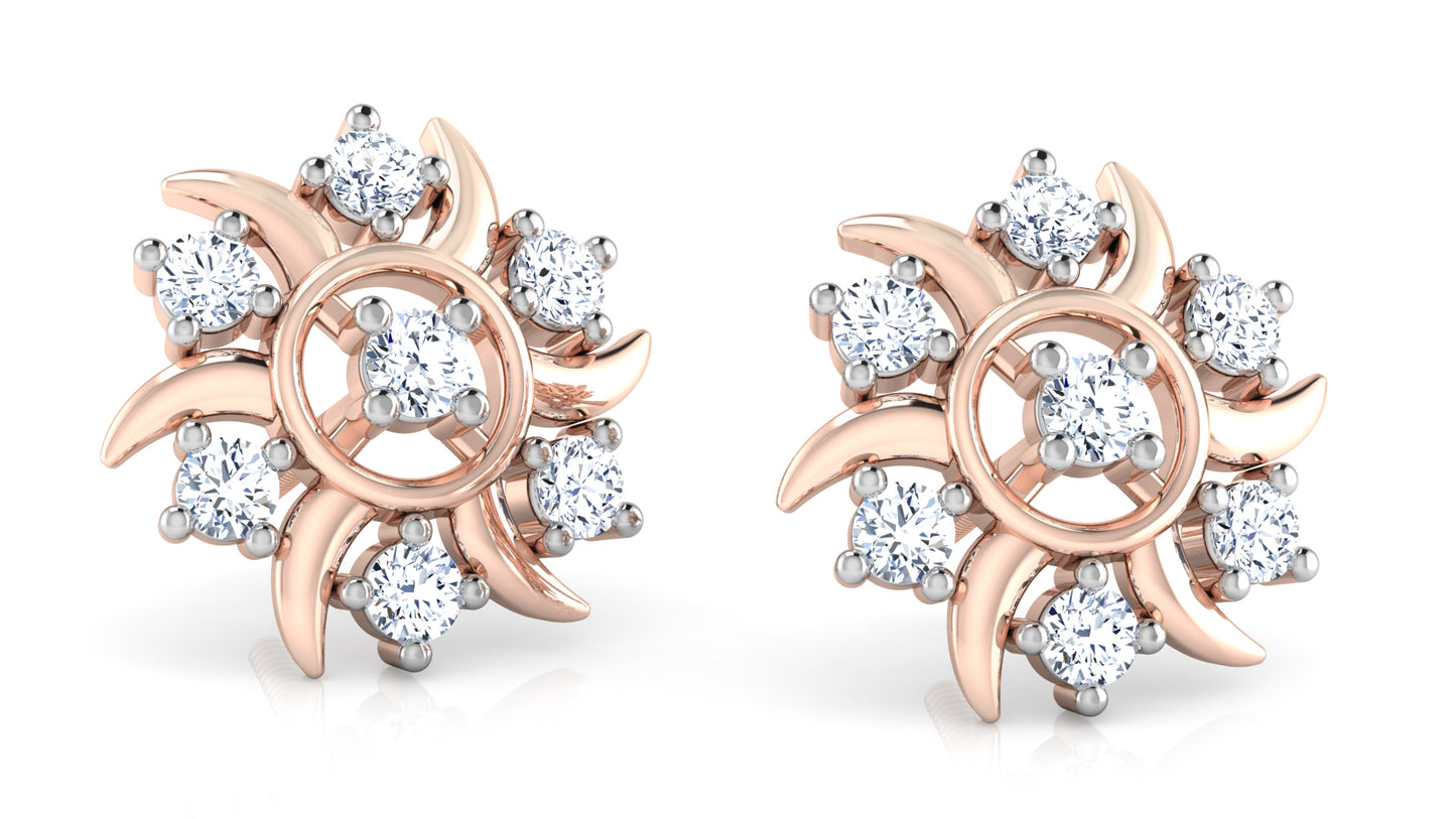 Floral Flourish Diamond Earrings