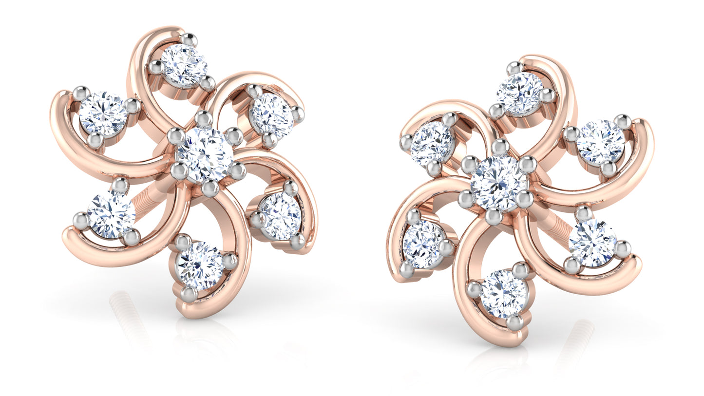 Floral Bliss Diamond Earrings