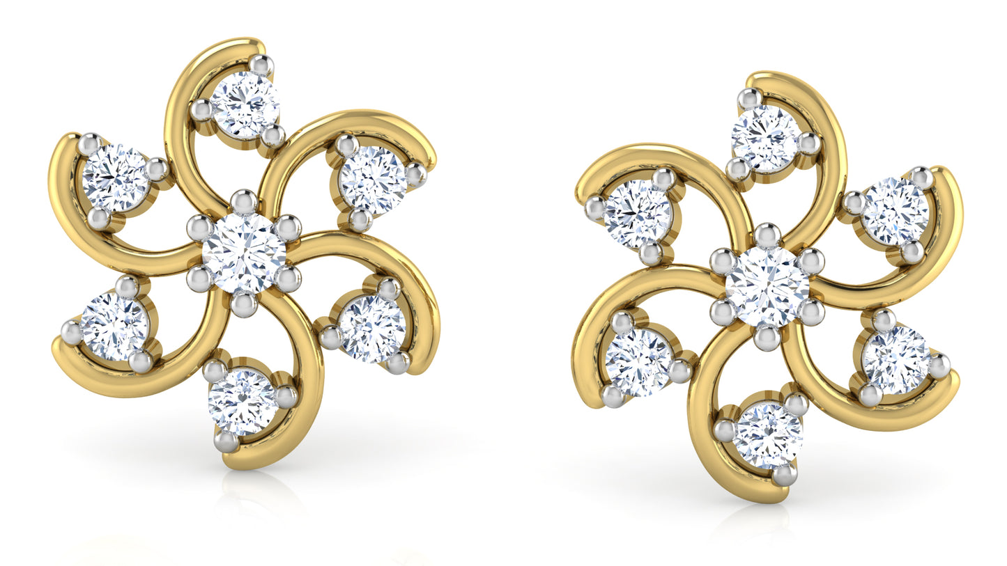 Floral Bliss Diamond Earrings