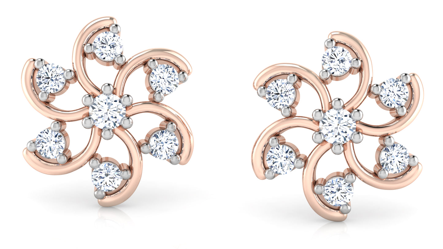 Floral Bliss Diamond Earrings