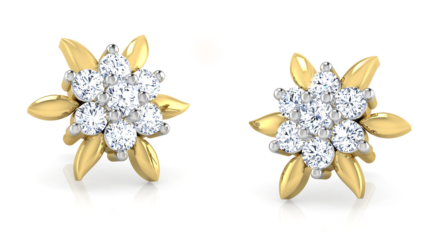 Flower War Diamond Earrings