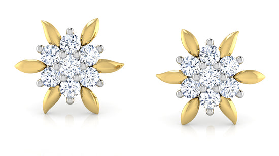 Flower War Diamond Earrings