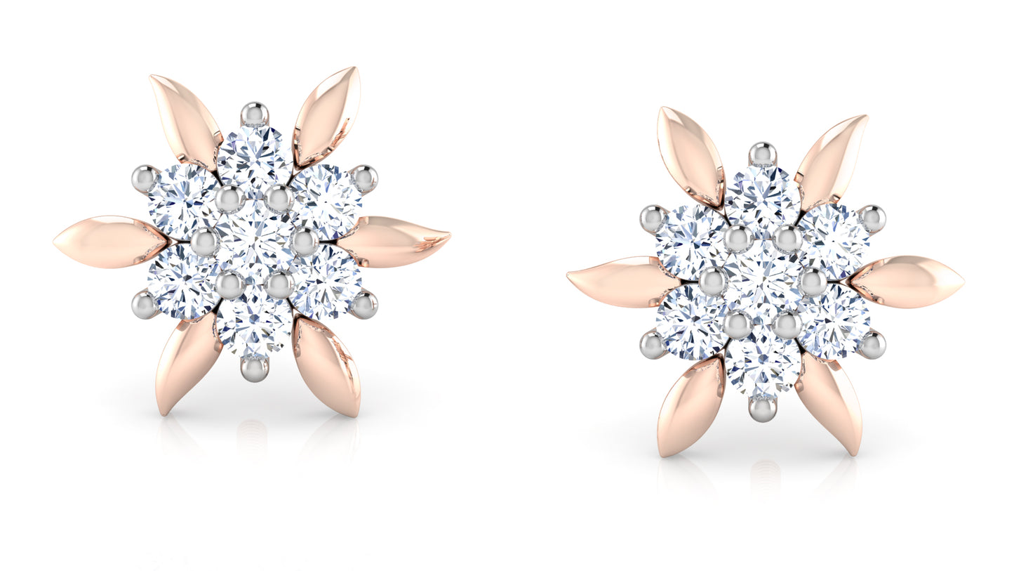 Flower War Diamond Earrings