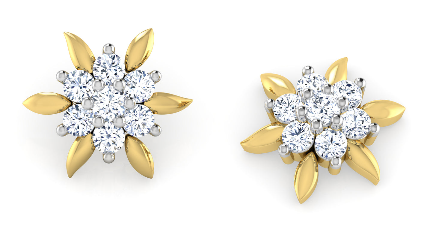 Flower War Diamond Earrings