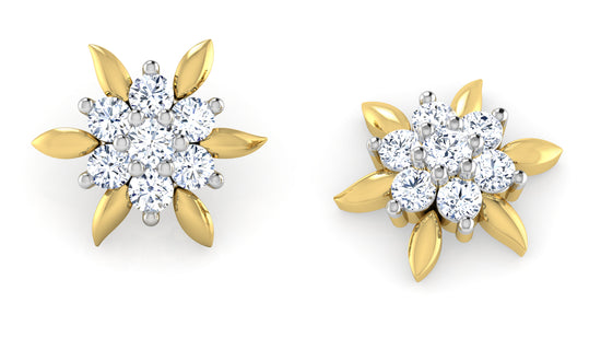 Flower War Diamond Earrings