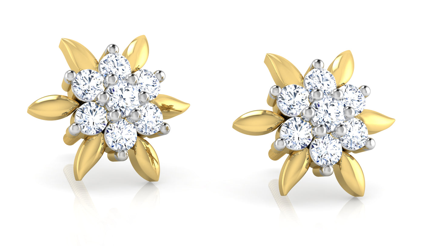 Flower War Diamond Earrings