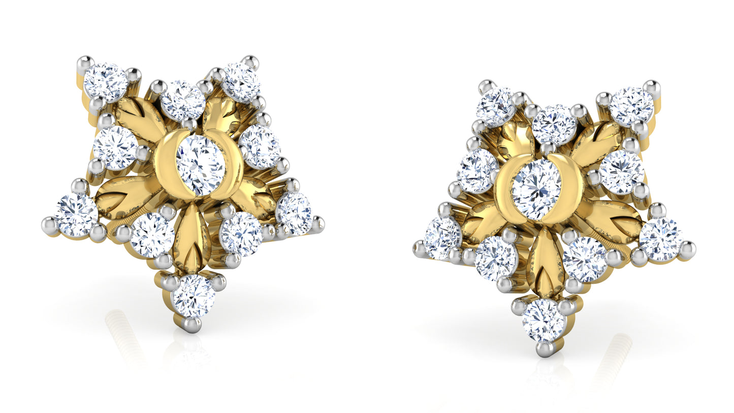 Starry Duo Diamond Earrings