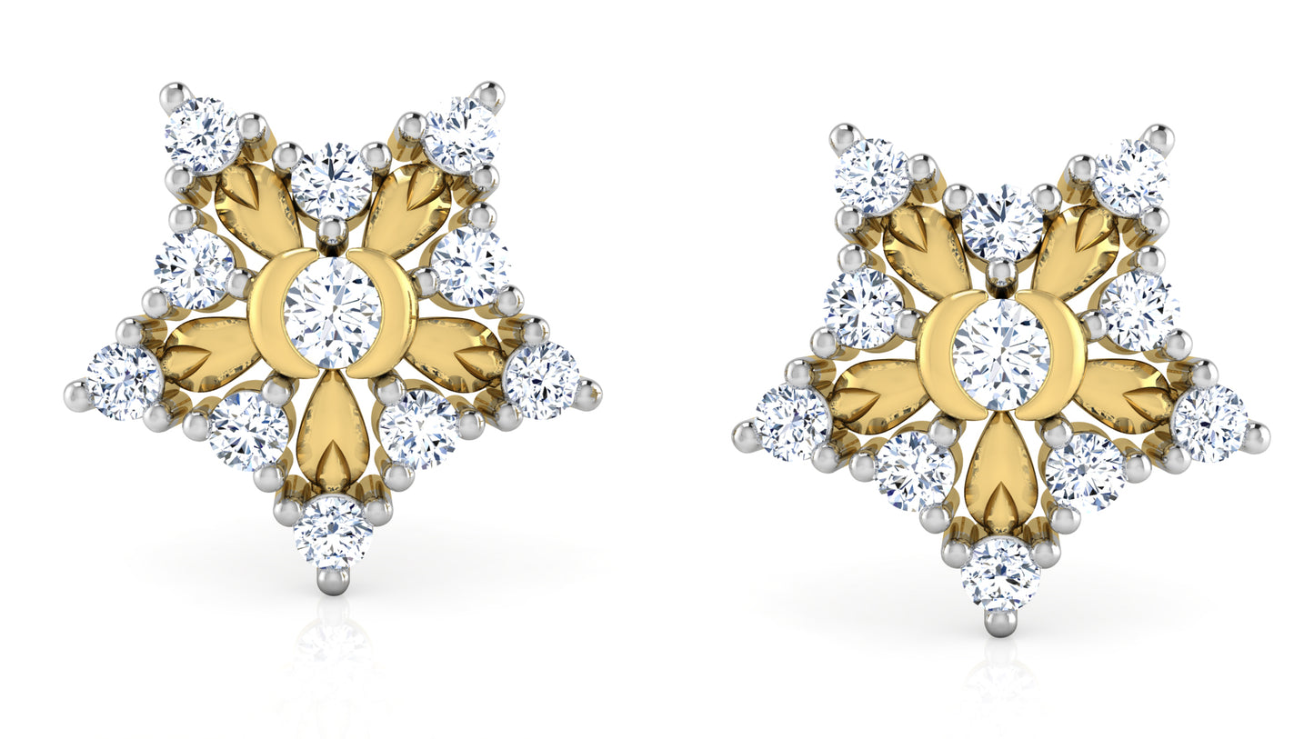 Starry Duo Diamond Earrings