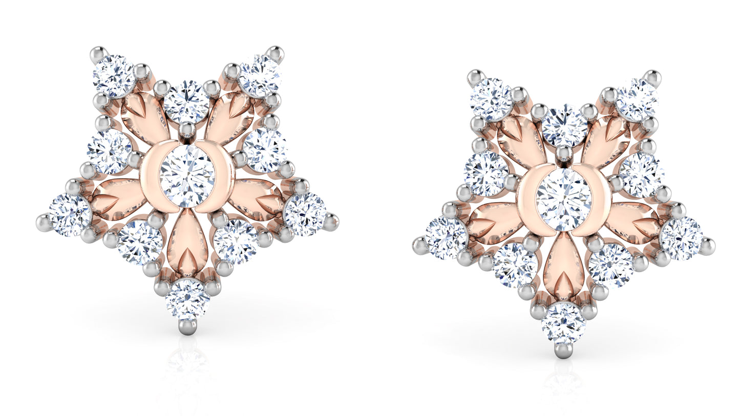 Starry Duo Diamond Earrings