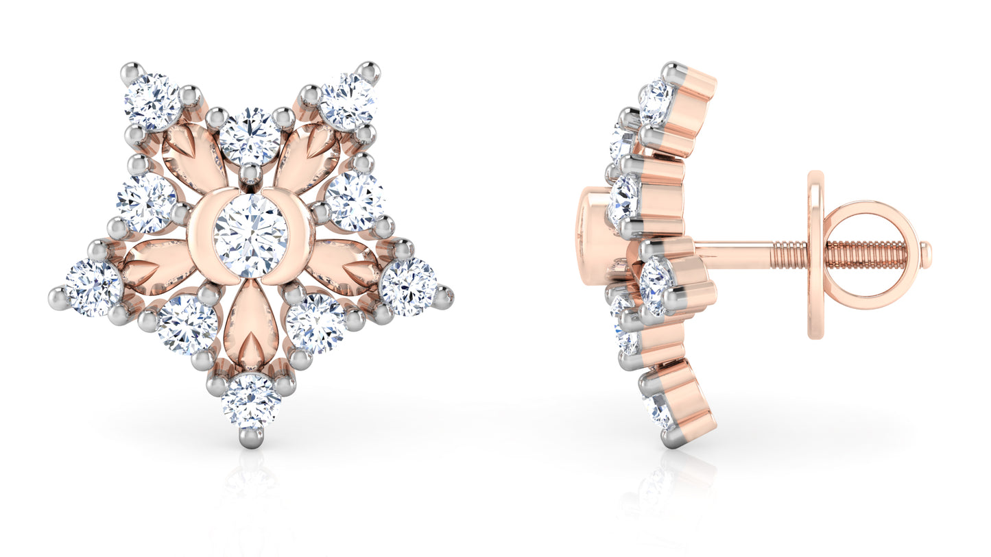 Starry Duo Diamond Earrings