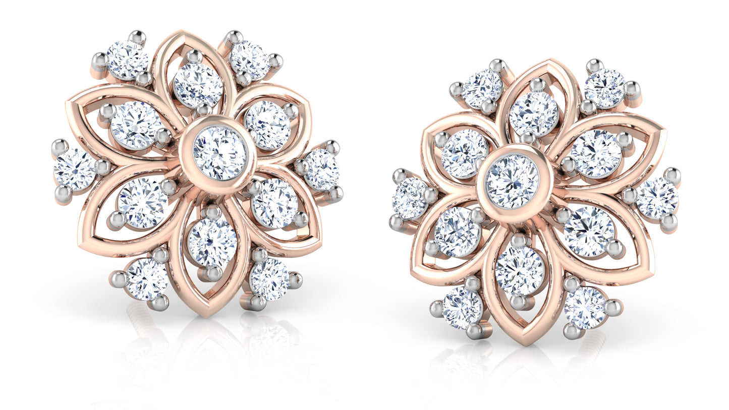 Hepatica Diamond Earrings