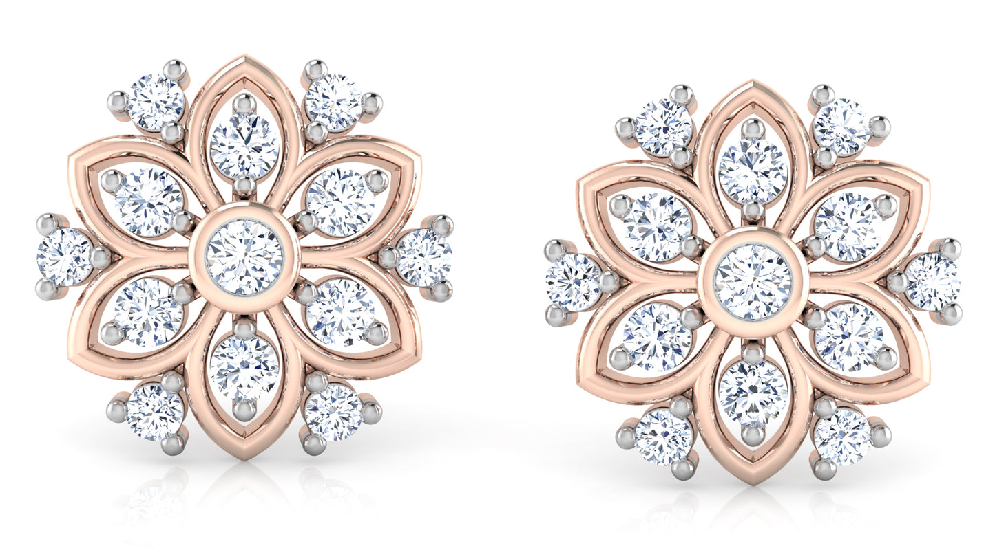 Hepatica Diamond Earrings