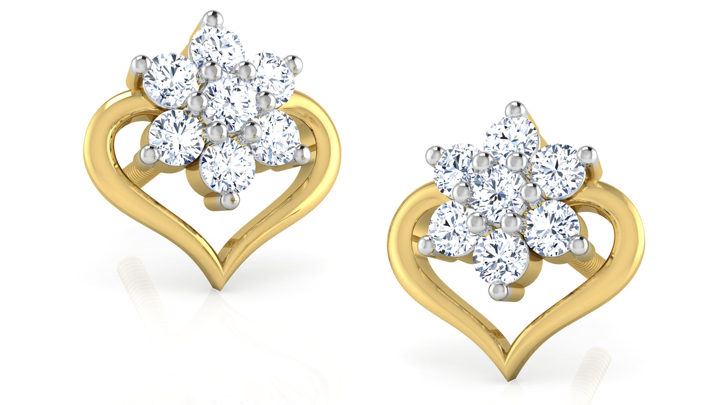 Hidden Hearts Diamond Earrings