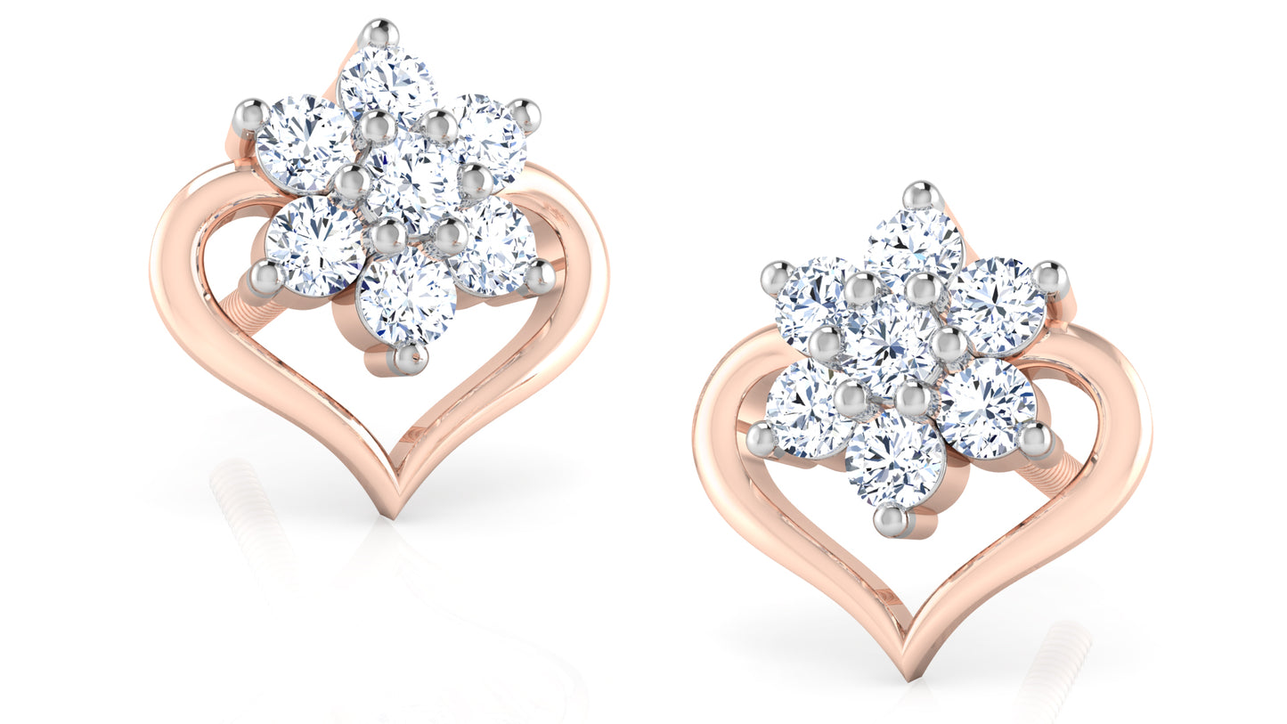 Hidden Hearts Diamond Earrings