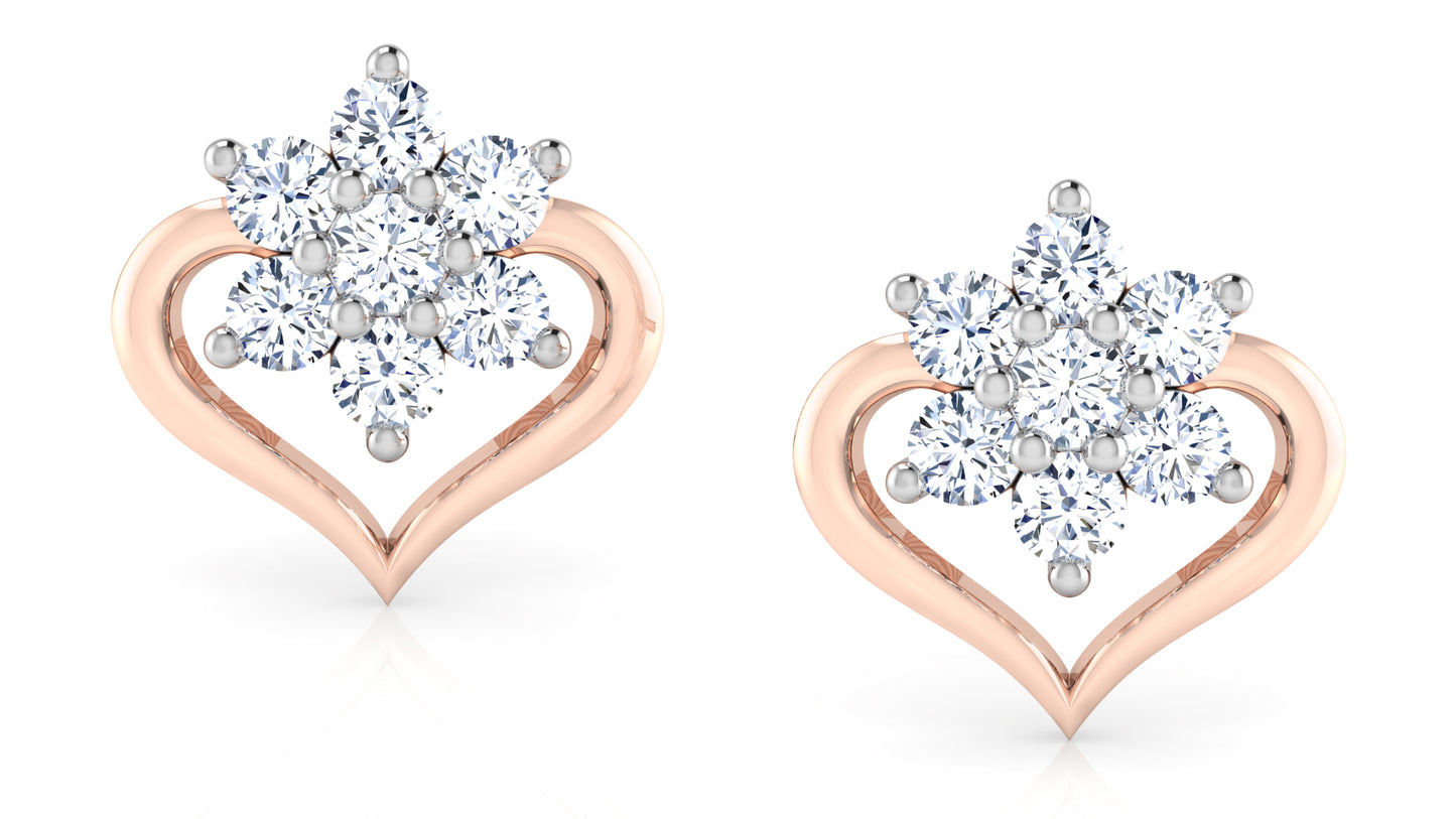 Hidden Hearts Diamond Earrings