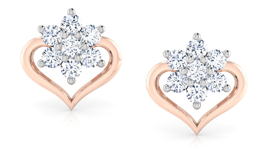 Hidden Hearts Diamond Earrings