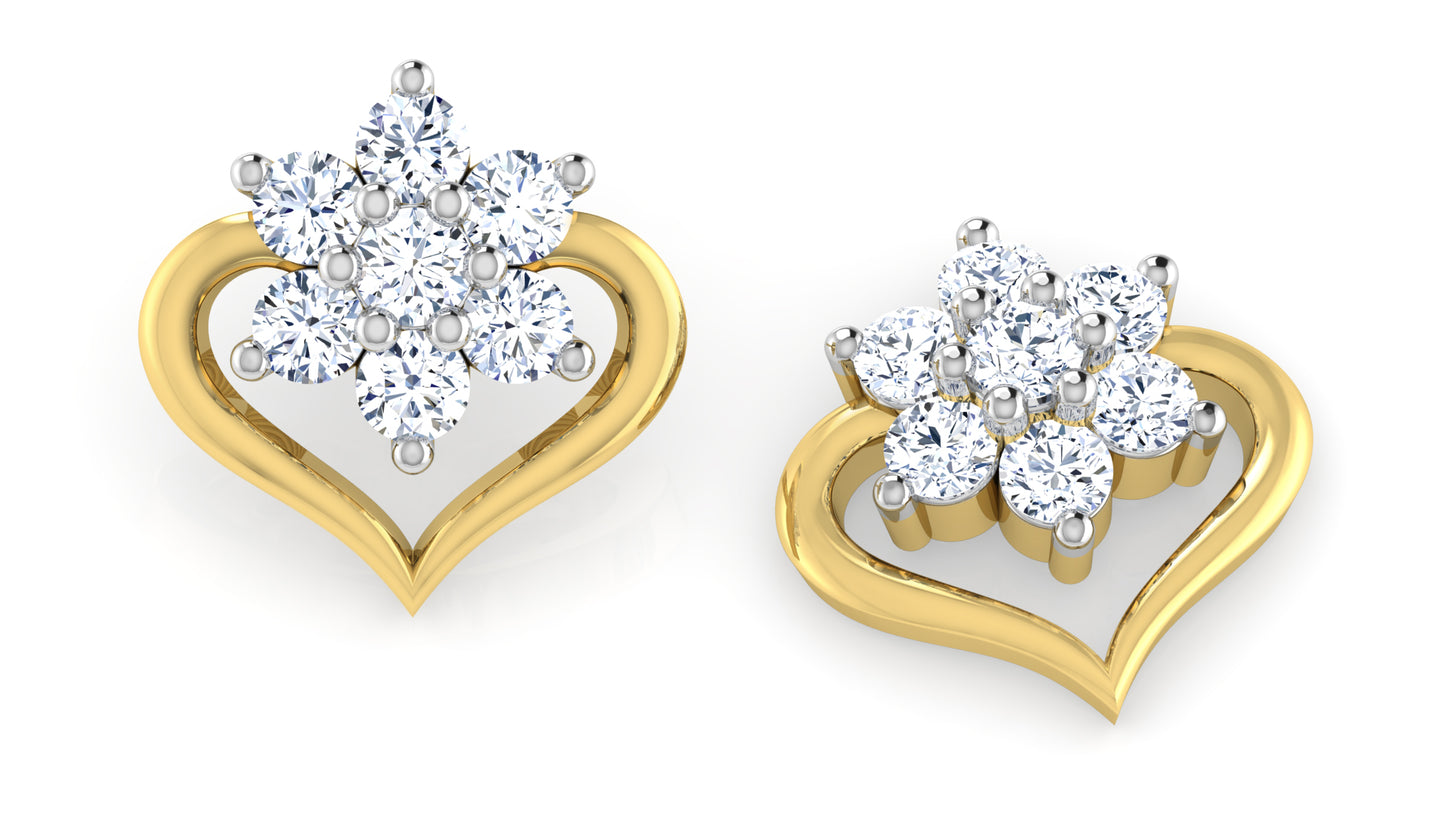 Hidden Hearts Diamond Earrings