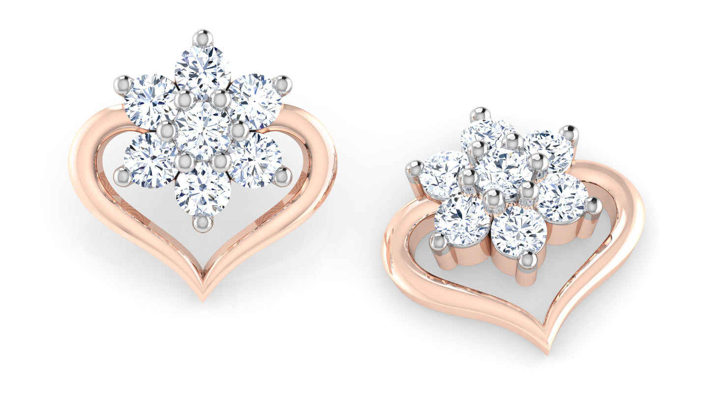 Hidden Hearts Diamond Earrings