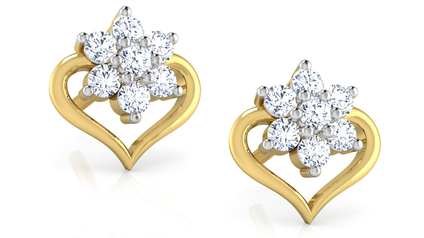 Hidden Hearts Diamond Earrings