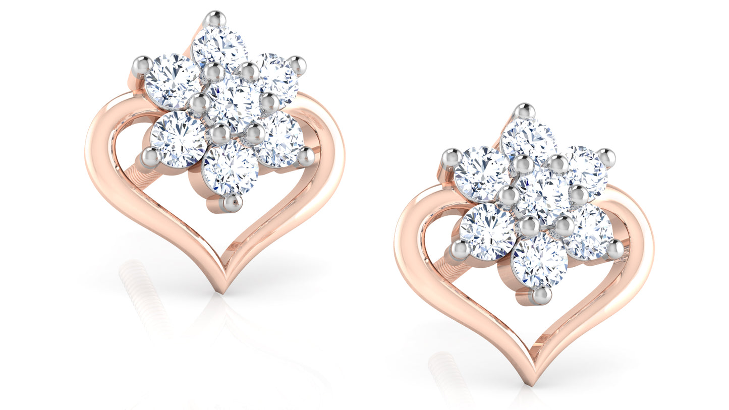 Hidden Hearts Diamond Earrings