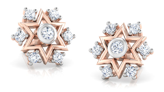 Star Fixation Diamond Earrings