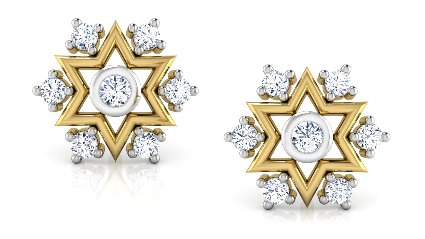 Star Fixation Diamond Earrings