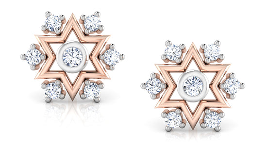 Star Fixation Diamond Earrings