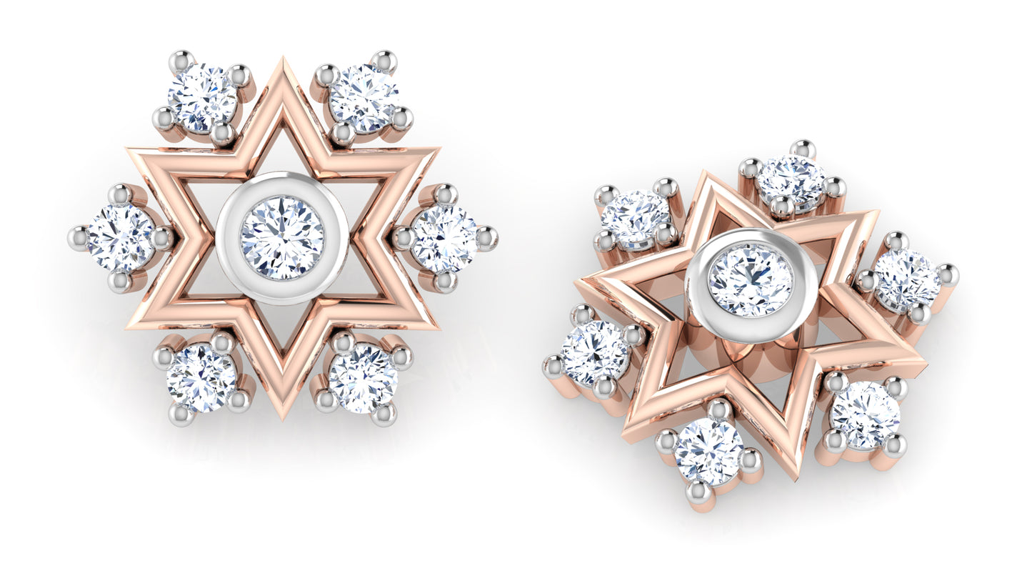 Star Fixation Diamond Earrings