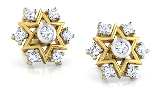 Star Fixation Diamond Earrings