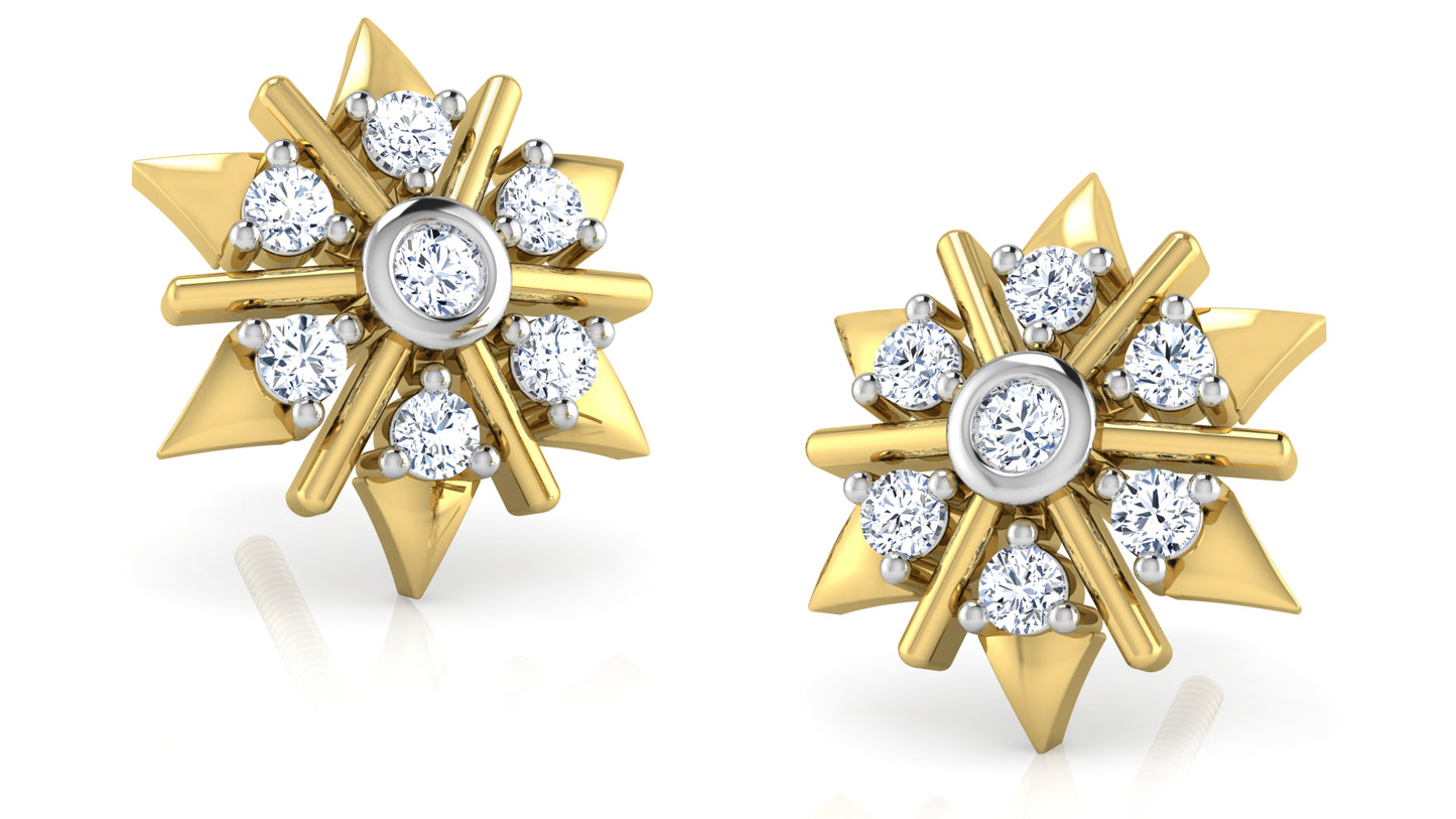 Naturally Stylish Diamond Earrings