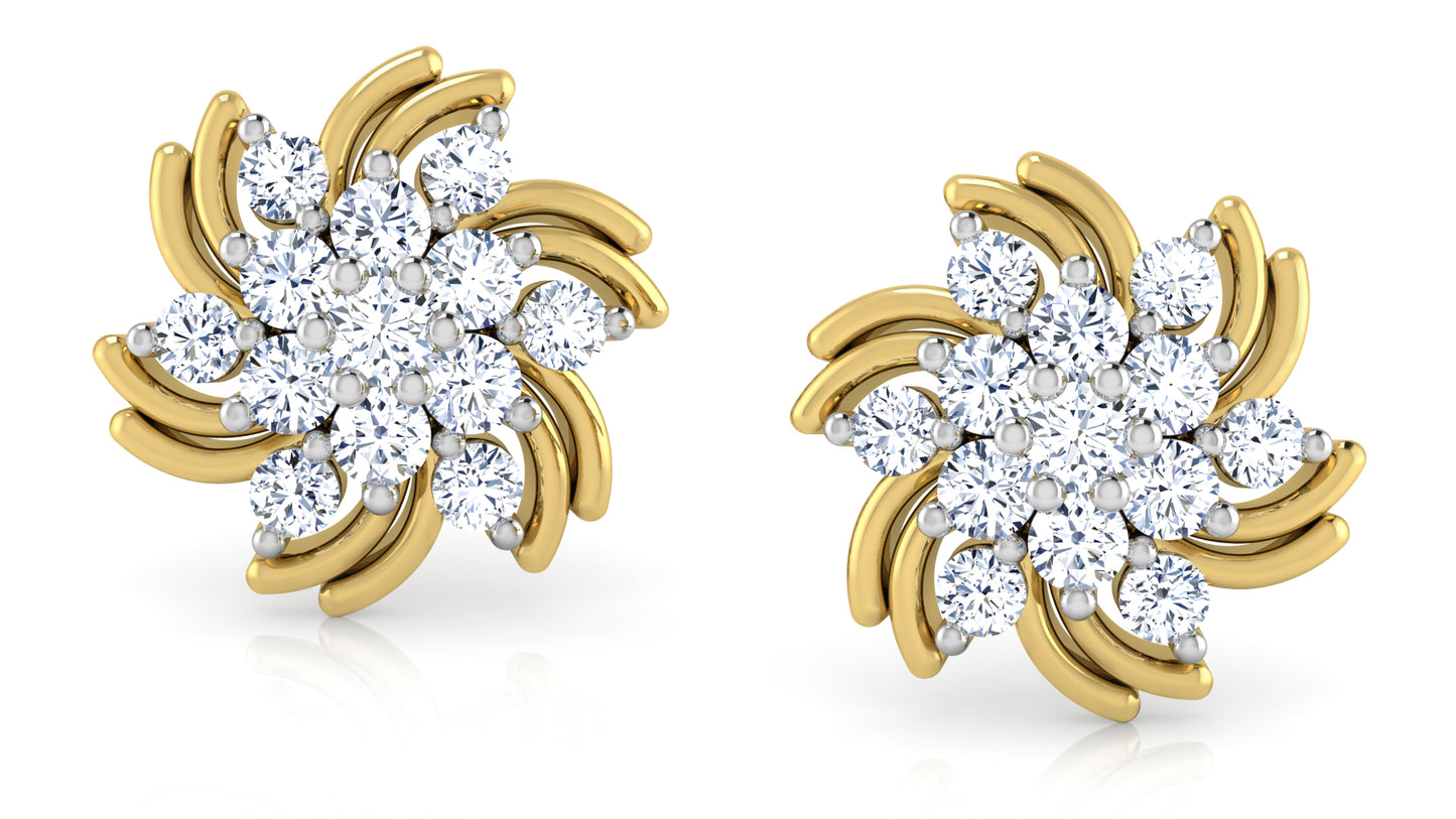 Pinwheel Diamond Earrings